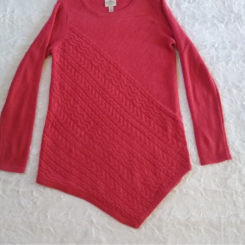 St. John's Bay Women's Pink Asymmetrical Sweater